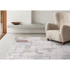 Matto Linento Posto, 100x200cm, harmaa/vihreä