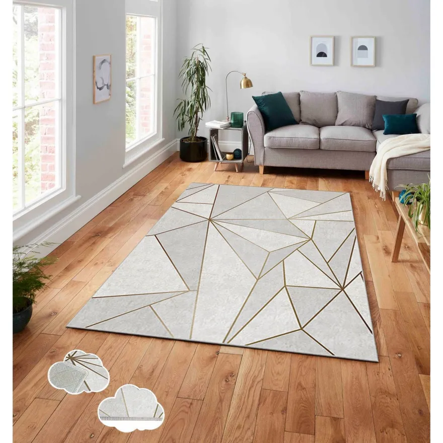 Matto Linento Quinton, 160x230cm, harmaa