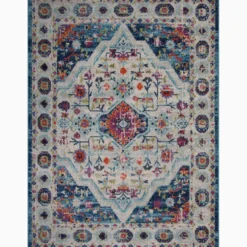 Matto Linento Vintage 7657 sininen/monivärinen, eri kokoja