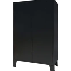 Metallinen vaatekaappi, teollinen tyyli, 67cm, musta