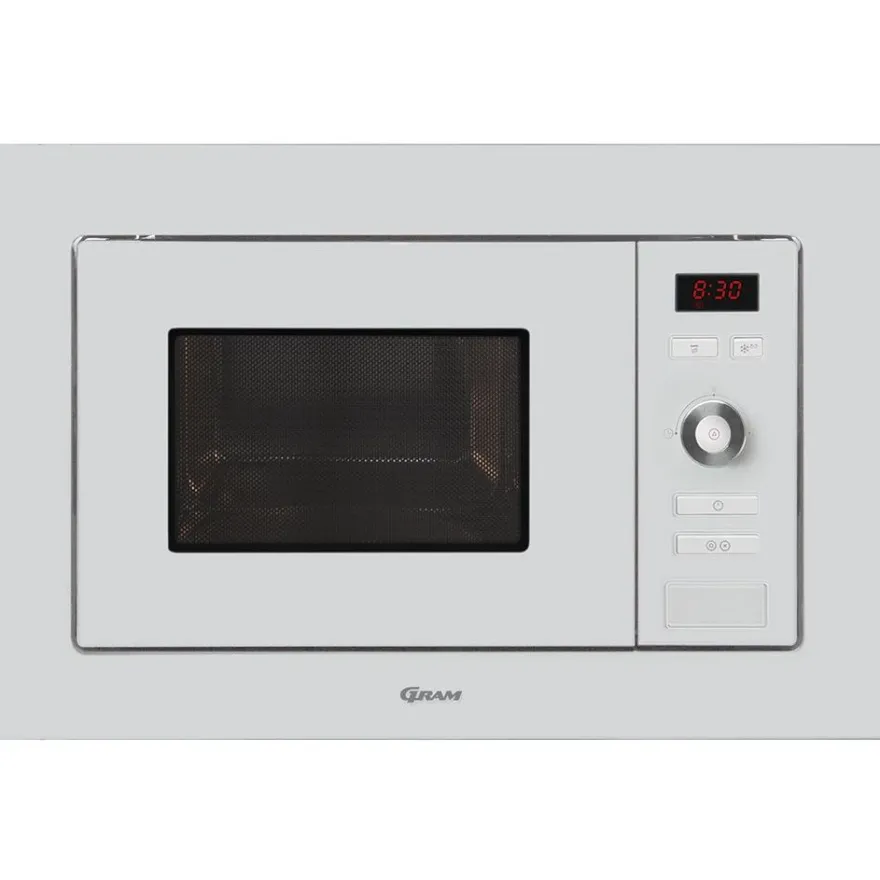 Mikroaaltouuni Gram IM 2611-90 W, 388x595x344mm, valkoinen, integroitava