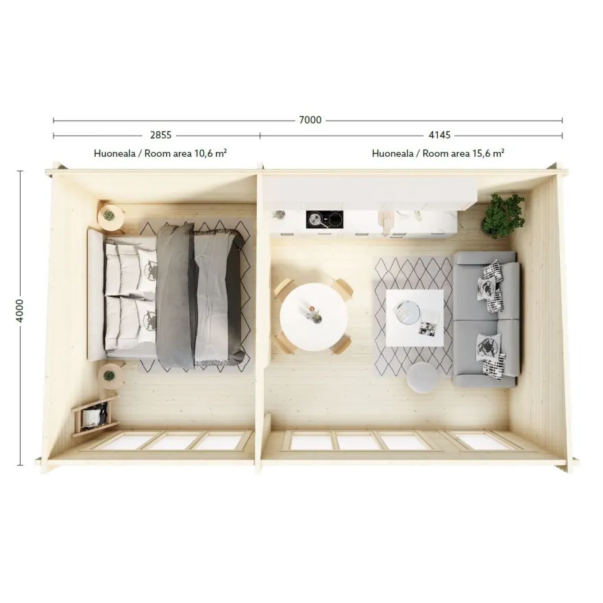 Mökki Luoman Lillevilla 712 Sirkku, 28m²