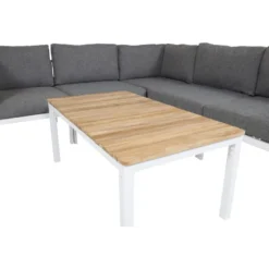 Moduulisohvaryhmä Venture Home Copacabana, 4-istuttava sohva + Brasilia-sohvapöytä, harmaa/valkoinen