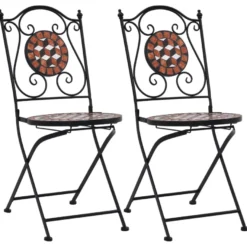 Mosaiikki bistrotuolit 2 kpl, keramiikka, eri värivaihtoehtoja