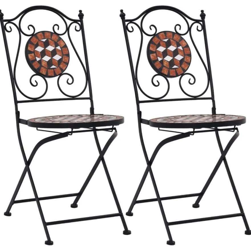 Mosaiikki bistrotuolit 2 kpl, keramiikka, eri värivaihtoehtoja