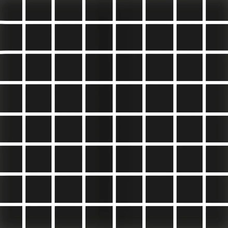 Mosaiikkilaatta Pukkila Color Black, himmeä, sileä, 22x22mm