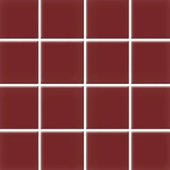 Mosaiikkilaatta Pukkila Color Burgundy, himmeä, sileä, 47x47mm