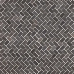 Mosaiikkilaatta Qualitystone Herringbone Grey Mini, 20x40mm