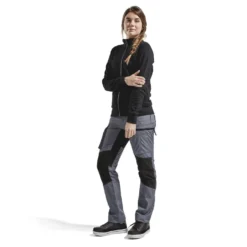 Naisten housut Blåkläder 7159 Stretch, harmaa/musta