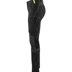 Naisten housut Blåkläder 7122 Stretch, musta/keltainen