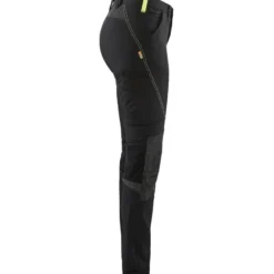 Naisten housut Blåkläder 7122 Stretch, musta/keltainen