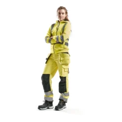 Naisten riipputaskuhousut Blåkläder 7156 Highvis, huomiokeltainen/musta