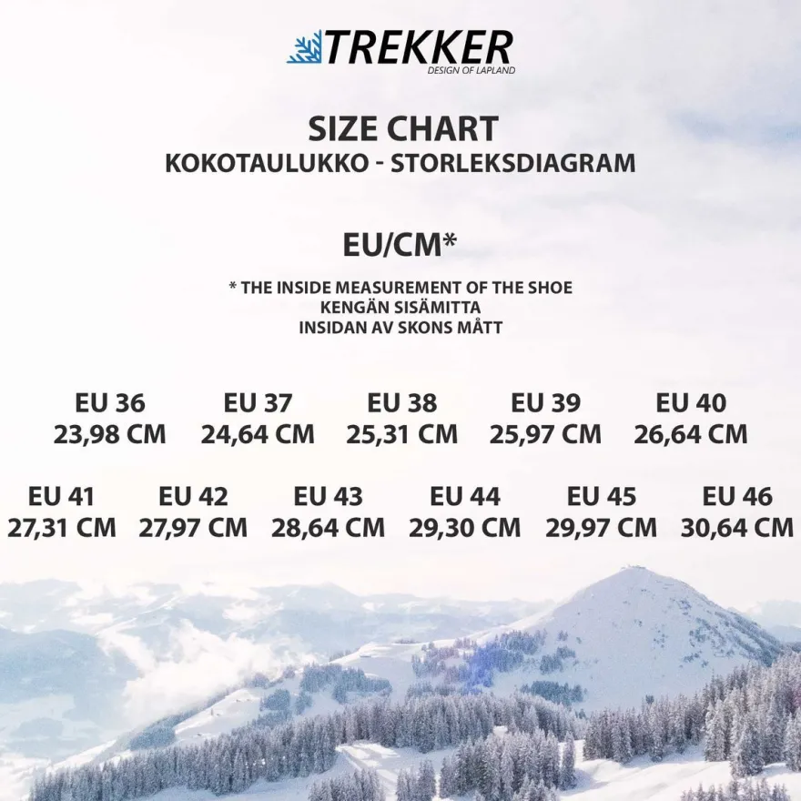 Nastakengät Trekker, kääntyvät nastat, musta, eri kokoja