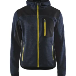 Neulottu softshell-takki Blåkläder 4930, tummansininen/keltainen