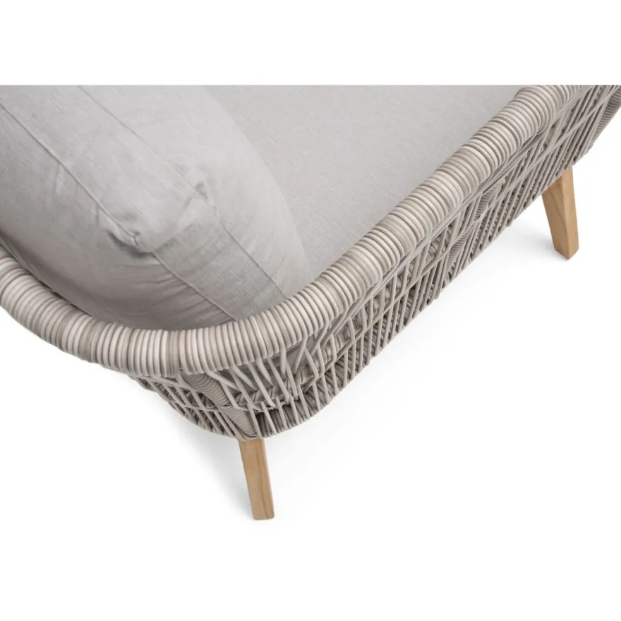 Nojatuoli Hillerstorp Himmelsnäs, beige/tiikki