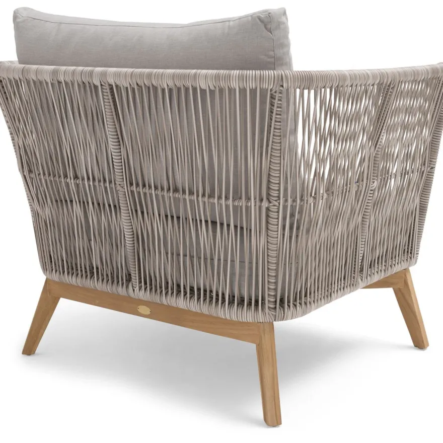Nojatuoli Hillerstorp Himmelsnäs, beige/tiikki