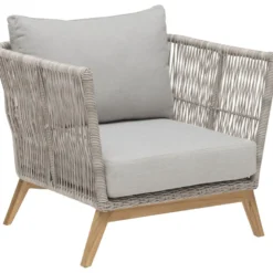 Nojatuoli Hillerstorp Himmelsnäs, beige/tiikki