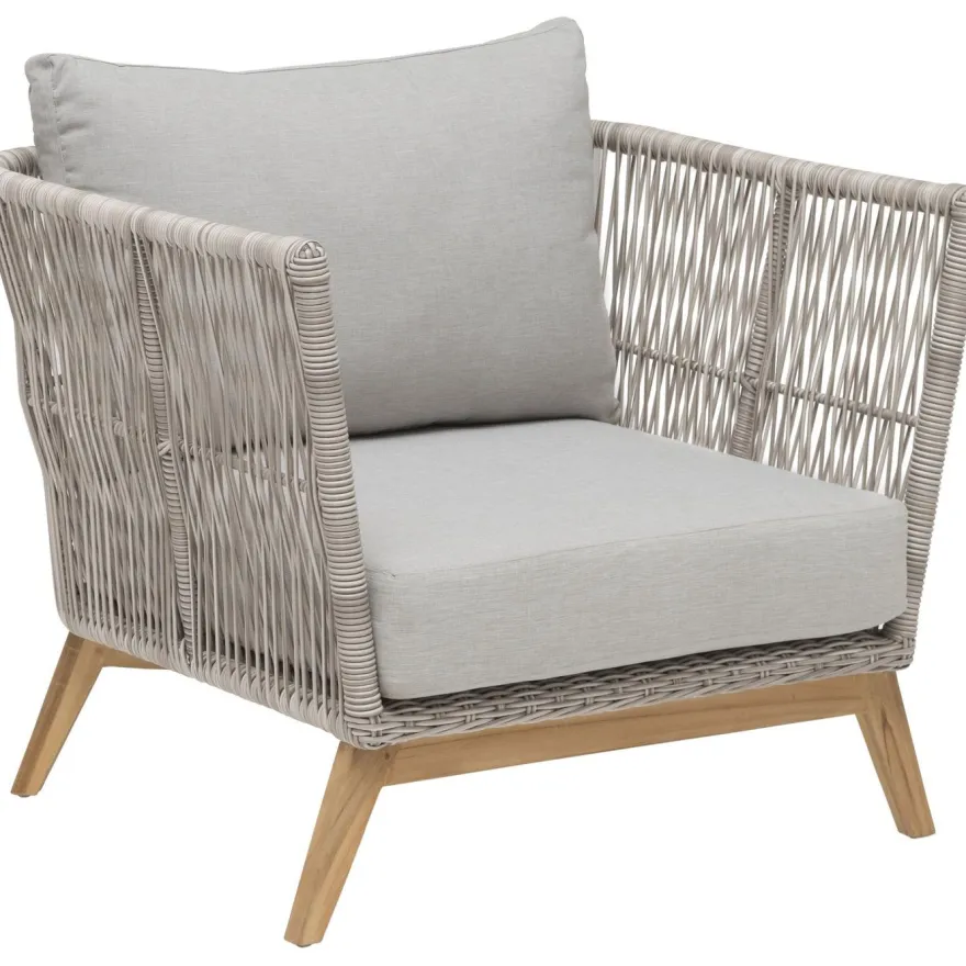 Nojatuoli Hillerstorp Himmelsnäs, beige/tiikki