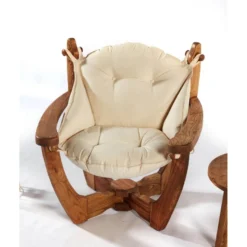 Nojatuoli Linento Garden Relax, kastanja, beige