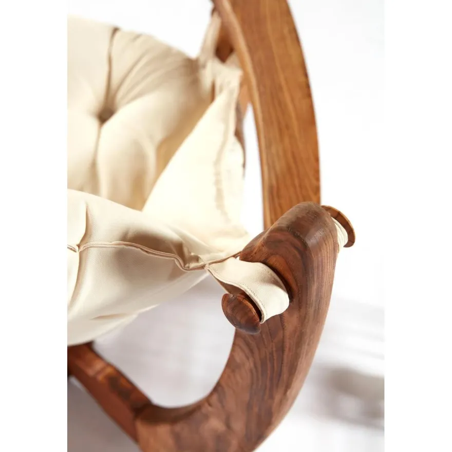 Nojatuoli Linento Garden Relax, kastanja, beige