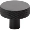 Nuppivedin Beslag Design Flat, Ø32x24mm, musta