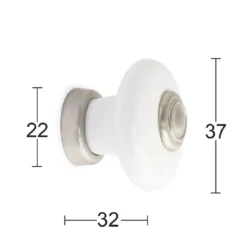 Nuppivedin Habo Erik, Ø37mm, valkoinen