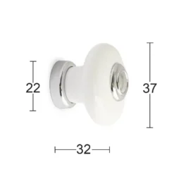 Nuppivedin Habo Erik, Ø37mm, valkoinen