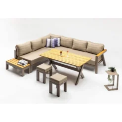 Oleskeluryhmä Linento Garden Daisy, 8-istuttava, beige