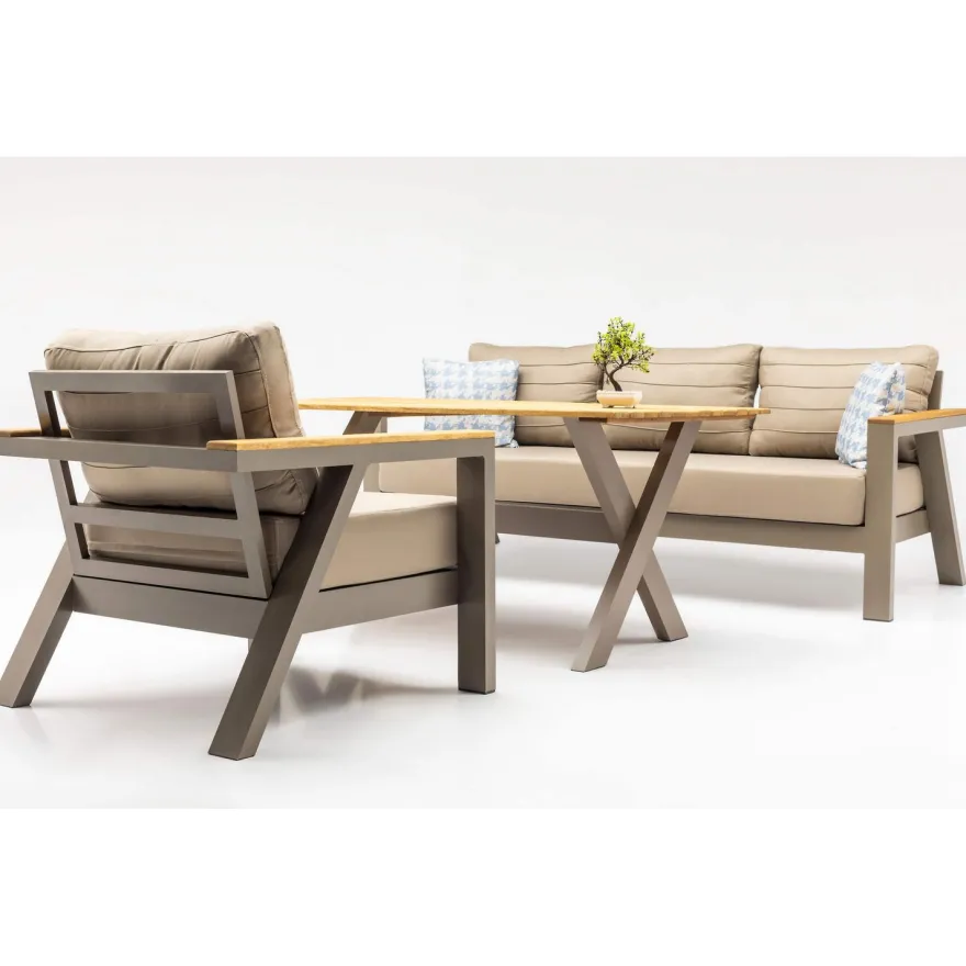Oleskeluryhmä Linento Garden Daisy, 7-istuttava, beige