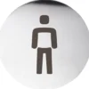 Ovikyltti miesten WC Bemeta Home, pyöreä, kiillotettu teräs