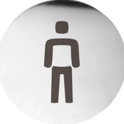 Ovikyltti miesten WC Bemeta Home, pyöreä, kiillotettu teräs