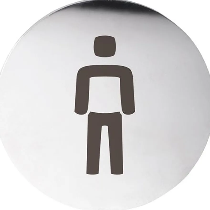 Ovikyltti miesten WC Bemeta Home, pyöreä, kiillotettu teräs