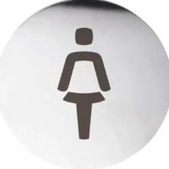 Ovikyltti naisten WC Bemeta Home, pyöreä, kiillotettu teräs