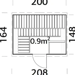 Palmako Anita -tynnyrisauna 0,9 m² + kiuas ja kiuaskivet