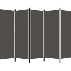 5-paneelinen tilanjakaja, antrasiitti, 250x180 cm