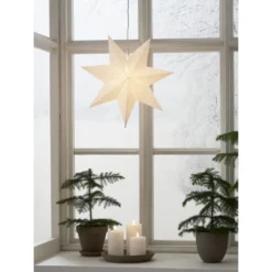 Paperitähti Star Trading Lysa, 43cm, valkoinen