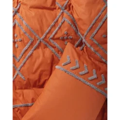 Parivuoteen vuodevaatesetti Linento Liya, tiilenpunainen/beige