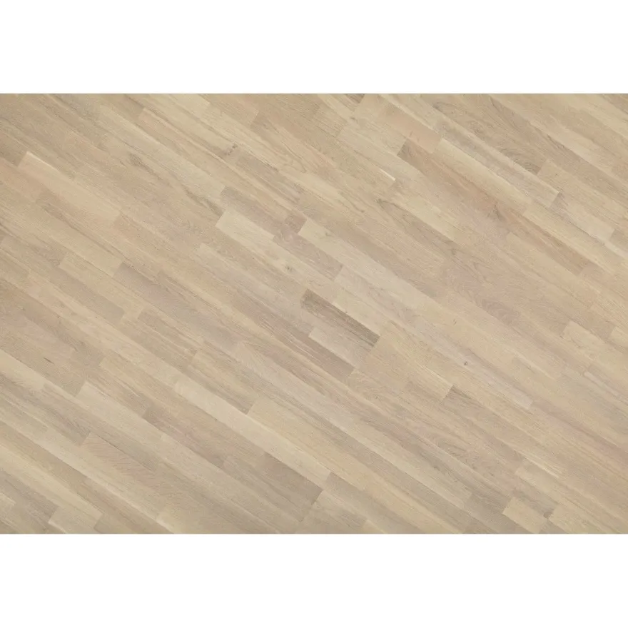 Parketti Kymppi-Lattiat Tammi Classic, 3-säleinen, valkopesty/harjattu, 14x192x2200mm