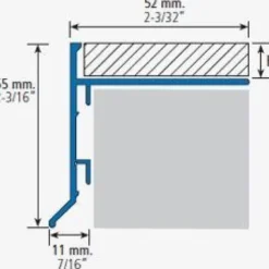 Parvekelistan ulkokulmapala Euroshrink alumiini e-241a, 12mm, eri värejä