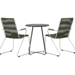 Parvekeryhmä Venture Home, ø60cm musta Bacong-pöytä + 2 Bois-tuolia
