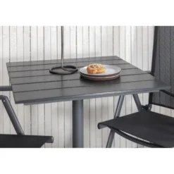 Parvekeryhmä Venture Home, 70x70cm musta Colorado-pöytä + 2 mustaa Break-asentotuolia