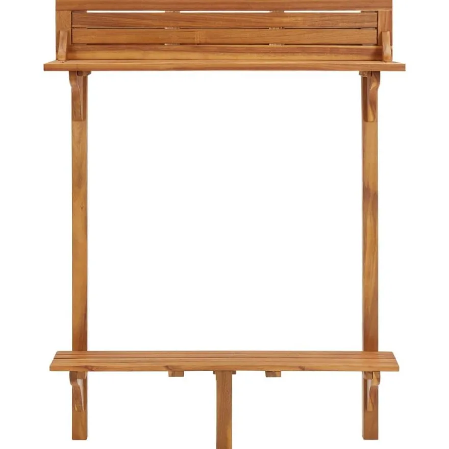 Parvekkeen baaripöytä 90x37x122,5 cm täysi akaasiapuu