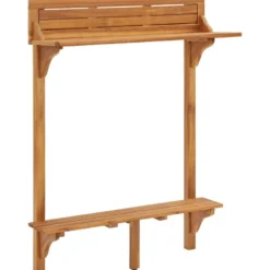 Parvekkeen baaripöytä 90x37x122,5 cm täysi akaasiapuu