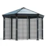 Paviljongin hyttysverhosetti Palram-Canopia Roma Hexagonal, 3.6x4.2m, harmaa