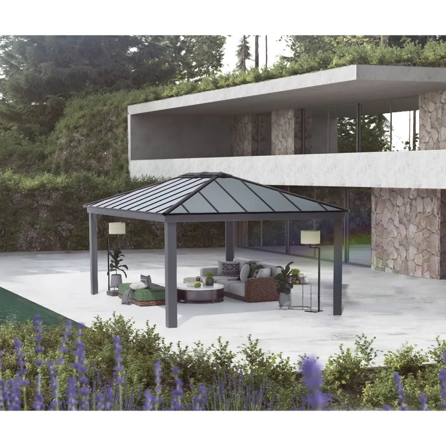 Paviljonki Palram-Canopia Dallas, 26m², 4.3x6m, 14x20ft, harmaa