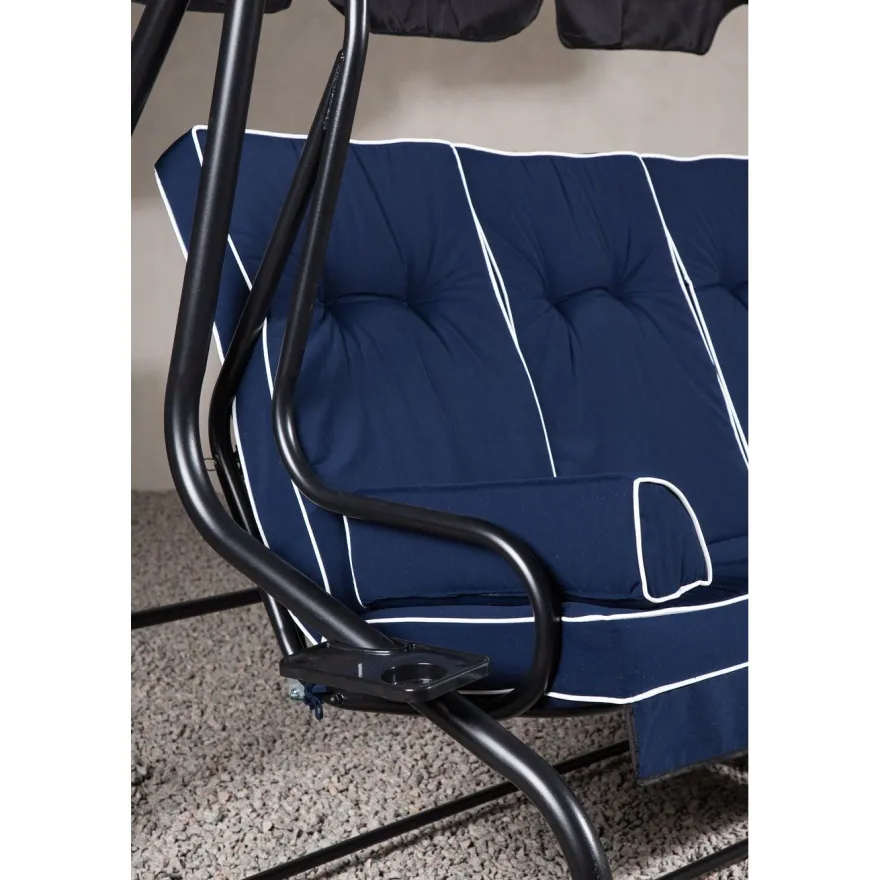 Pehmustesetti Venture Home pihakeinuun sininen