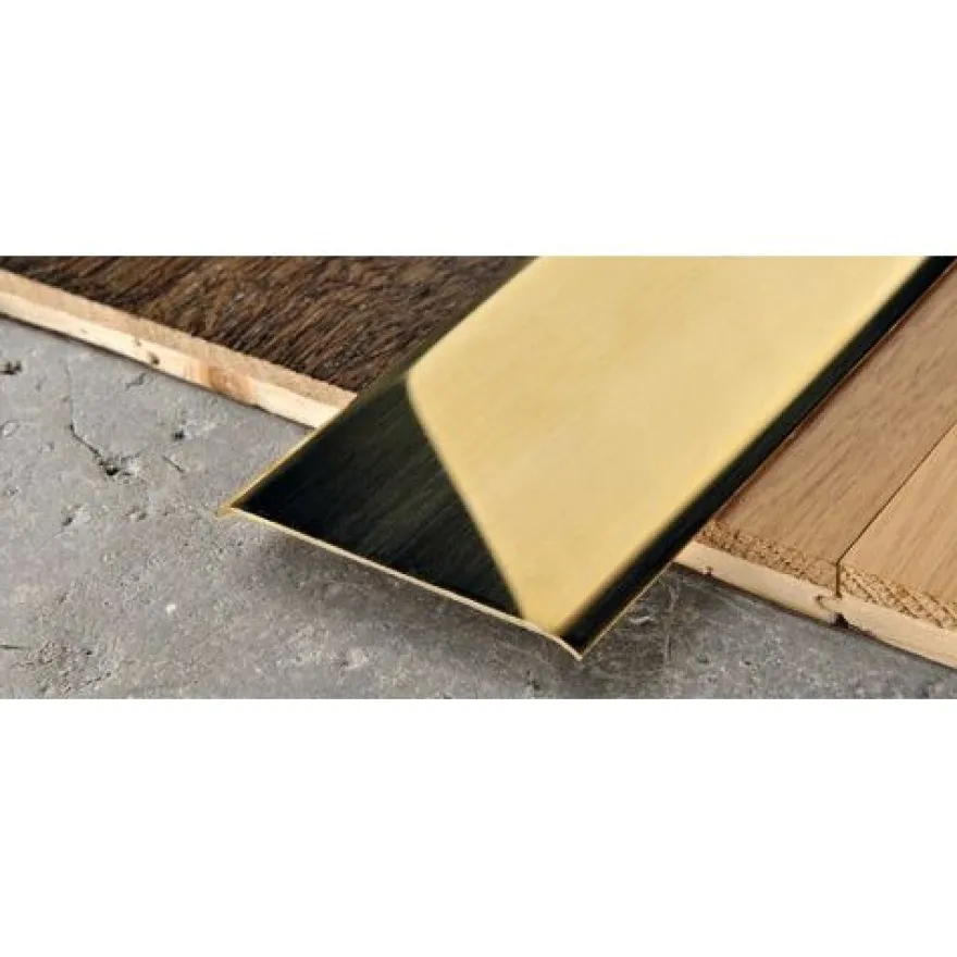 Peitelista Progress Profiles Proplate, 2,7m, 20mm, liimakiinnitys, messinki