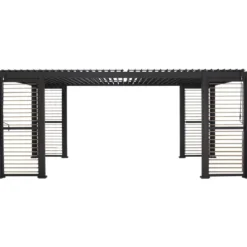 Pergola Home4You Mirador-111, säleikköseinillä 300x600cm, tummanharmaa