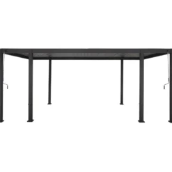Pergola Home4You Mirador-111, säleikköseinillä 300x600cm, tummanharmaa