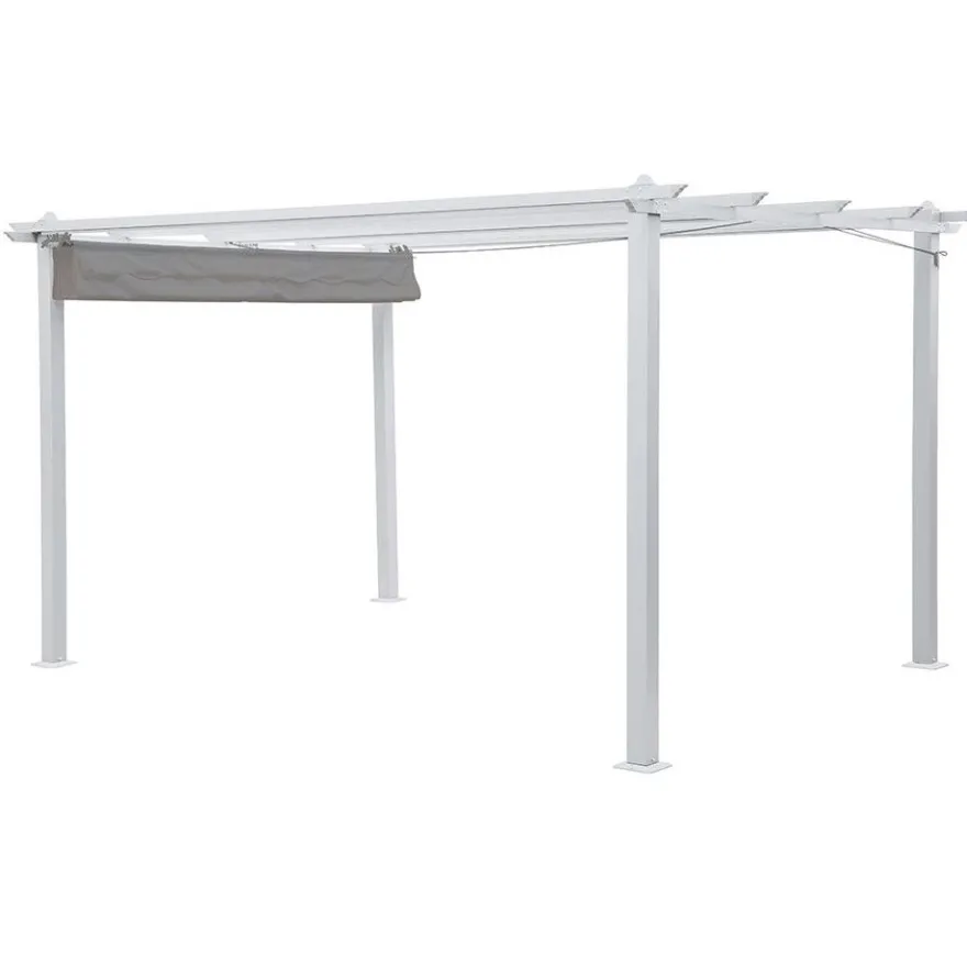 Pergola Landskap Skugga, valkoinen kehys, eri kokoja ja värejä